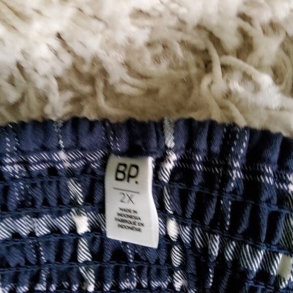 BP Nordstrom Women's Plus Size Hook & Eye Corset Crop Top in Plaid - Picture 7 of 7